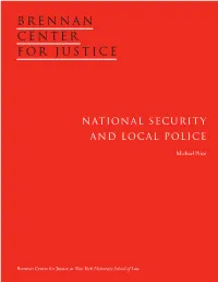 National Security and Local Police