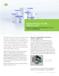 NVIDIA GRID™ Virtual PC and Virtual Apps