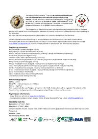 Organizing Committee: Preliminary Program: Registration Information