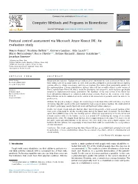 Postural Control Assessment Via Microsoft Azure Kinect DK: an Evaluation Study