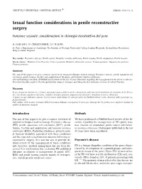 Sexual Function Considerations in Penile Reconstructive Surgery