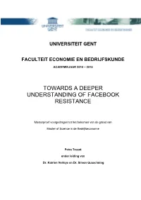 Towards a Deeper Understanding of Facebook Resistance