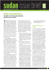 Allies and Defectors an Update on Armed Group Integration and Proxy Force Activity
