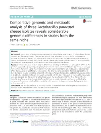 Comparative Genomic and Metabolic Analysis of Three Lactobacillus