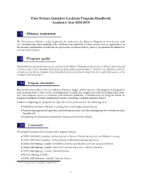 Data Science Initiative Graduate Program Handbook Academic Year 2018-2019