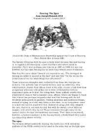 Fencing: the Epee Jean Joseph-Renaud,1913 Translated by P.T