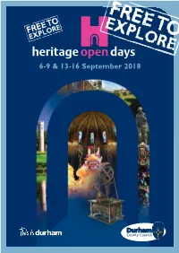 Heritage Open Days 2018 Programme