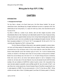 Mining Plan for Kuju OCP (1.5 Mty) CHAPTER-I