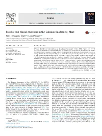 Possible Sub-Glacial Eruptions in the Galaxias Quadrangle, Mars ⇑ Peter J