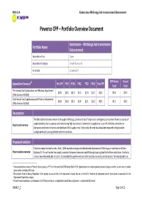 Powerco CPP – Portfolio Overview Document