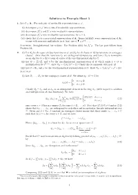 Solutions to Example Sheet 3