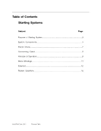 Starting Systems (PDF)