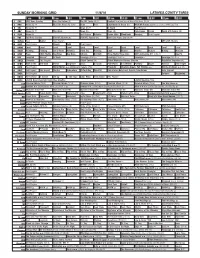 Sunday Morning Grid 11/6/16 Latimes.Com/Tv Times