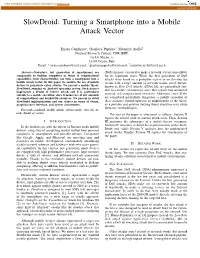 Turning a Smartphone Into a Mobile Attack Vector