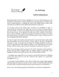 An Anthology Call for Submissions