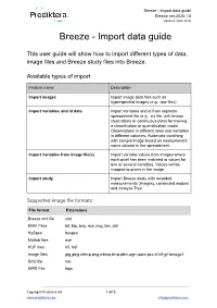 Breeze - Import Data Guide Breeze Ver.2020.1.0 Updated: 2020-12-02
