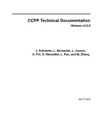 CCPP Technical Documentation Release V3.0.0