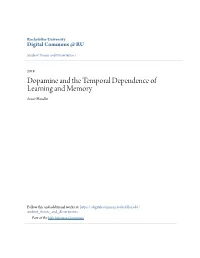 Dopamine and the Temporal Dependence of Learning and Memory Annie Handler