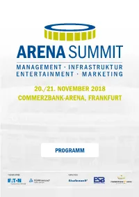 Download: Programmheft ARENA SUMMIT 2018