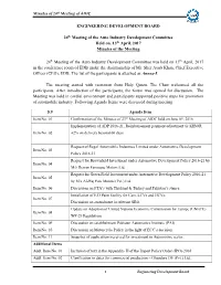 ENGINEERING DEVELOPMENT BOARD 24Th Meeting of the Auto