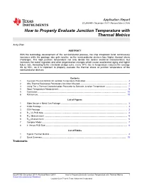 How to Properly Evaluate Junction Temperature with Thermal Metrics