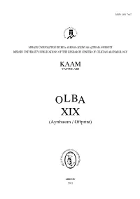 OLBA XIX (Ayr›Bas›M / Offprint)