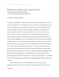 One Must Speak, One Cannot Speak