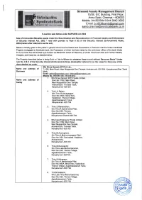 Stressed Assets Management Branch