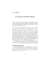 A Conversation with Naiyer Masud 1