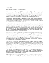 Genesis 1-2 New Revised Standard Version (NRSV)