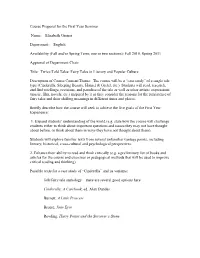 Gruner FYS Draft Proposal