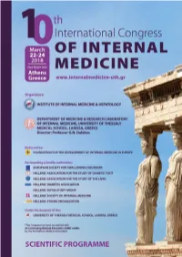 Scientific Programme Table of Contents