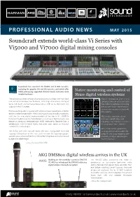 Soundcraft Extends World-Class Vi Series with Vi5000 and Vi7000 Digital Mixing Consoles