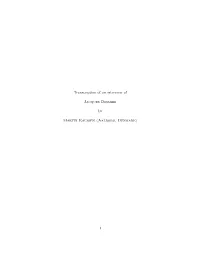 Transcription of an Interview of Jacques Dixmier by Martin Raussen