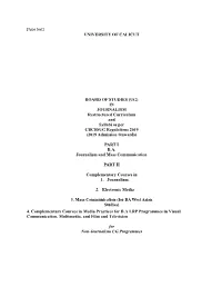 University of Calicut Board of Studies (Ug) In