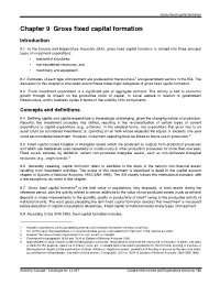Chapter 9 Gross Fixed Capital Formation
