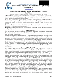 Comparative Study of Waterfall Model with RAD Model Sunil D