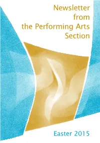 Newsletter from the Performing Arts Section