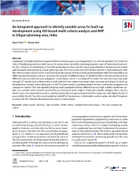 An Integrated Approach to Identify Suitable Areas for Built-Up