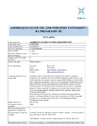 Business Informatics Syllabi