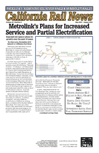 Metrolink's Plans for Increased Service and Partial Electrification