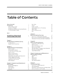 Table of Contents