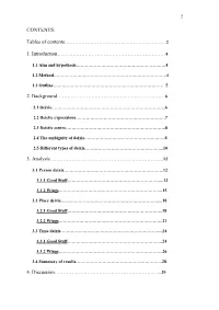 Tables of Contents…………………………………………………...2