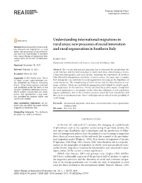 Understanding International Migrations in Rural Areas