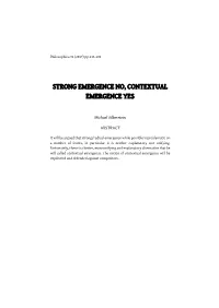 Contextual Emergence Yes