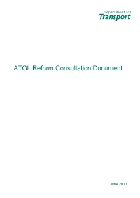 Dft-2011-17 ATOL Consultation Document