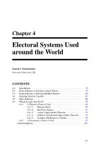 Electoral Systems Used Around the World