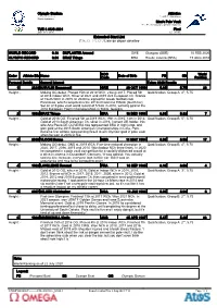 Extended Start List 拡張スタートリスト / Liste De Départ Détaillée