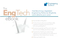 How Becoming a Registered Engineering Technician (Engtech) Could Advance Your Career