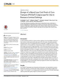 (Pocket) Colposcope for Use in Resource Limited Settings